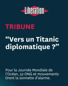 Tribune parue dans Libération à l'occasion de la Journée mondiale des océans